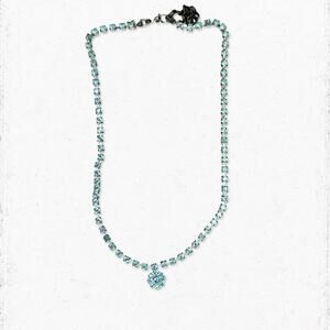 6638. Blue Vintage Bling Choker